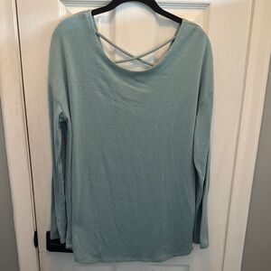 Flirtitude Women's Aqua Crew Neck Sweater